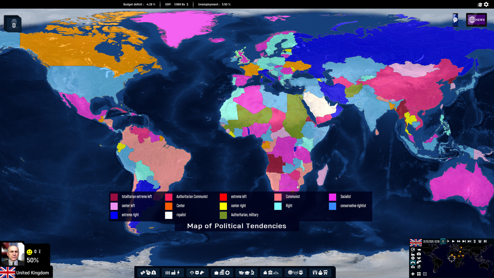 Geo-Political Simulator 2026 Edition PC Steam CD Key