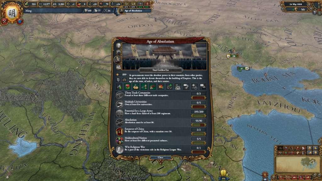 Europa Universalis IV - Mandate of Heaven Expansion PC Steam CD Key
