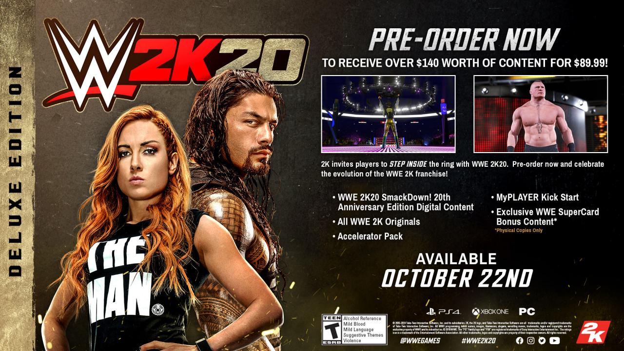 WWE 2K20 EU PC Steam CD Key