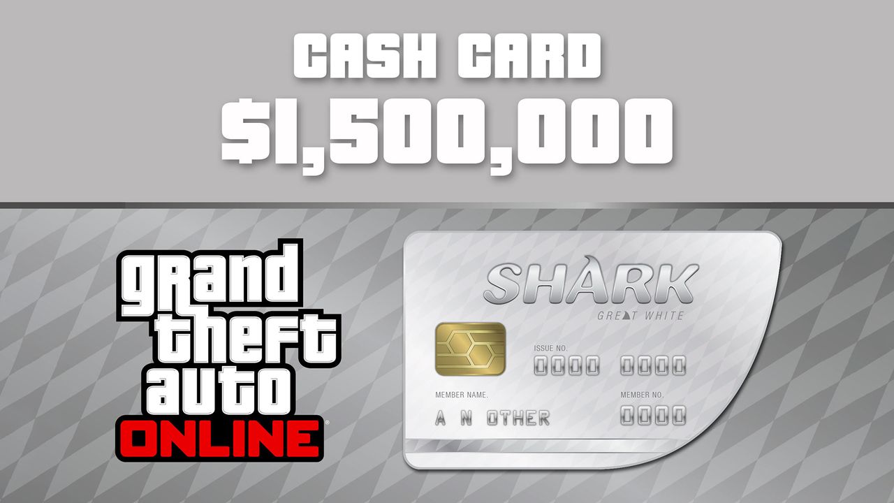 Grand Theft Auto Online - $1,500,000 Great White Shark Cash Card PC Ac