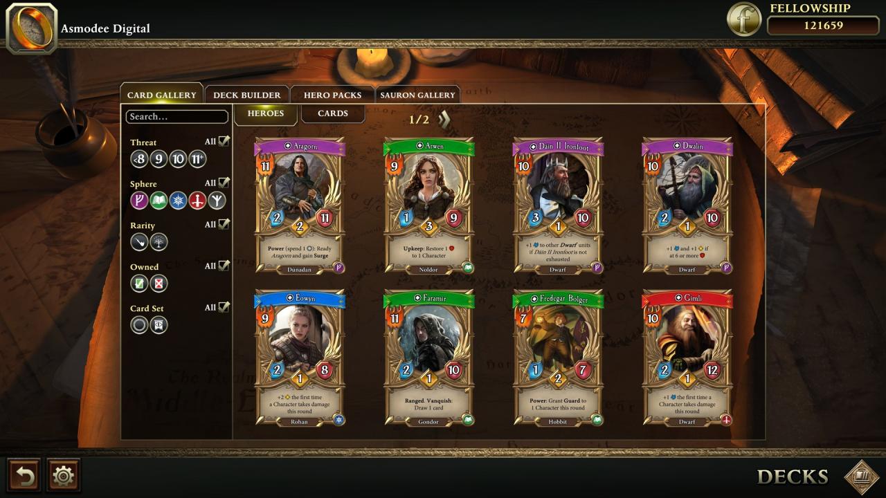 The Lord of the Rings Adventure Card Game Definitive Edition EU Steam 