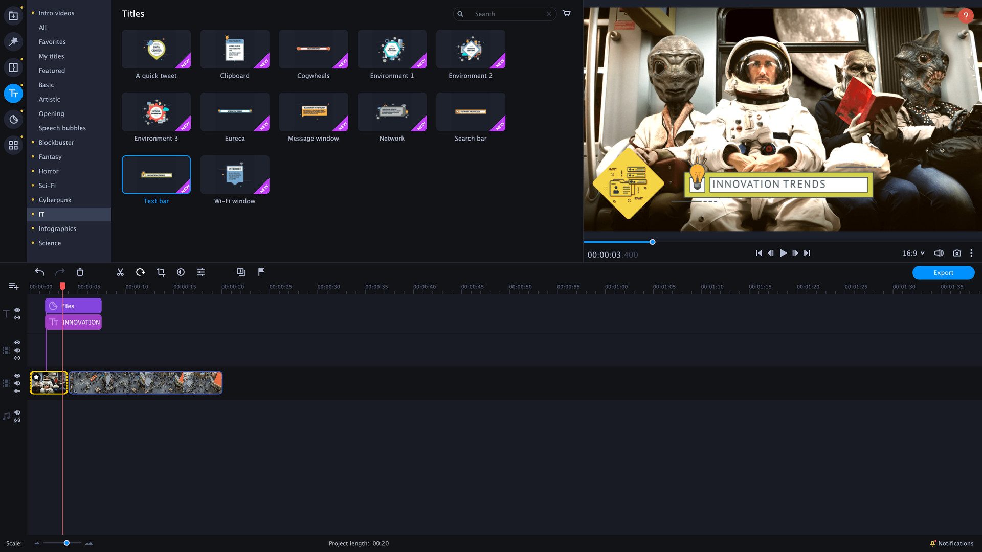 Movavi Video Editor Plus 2021 Effects - Technology Set Steam CD Key