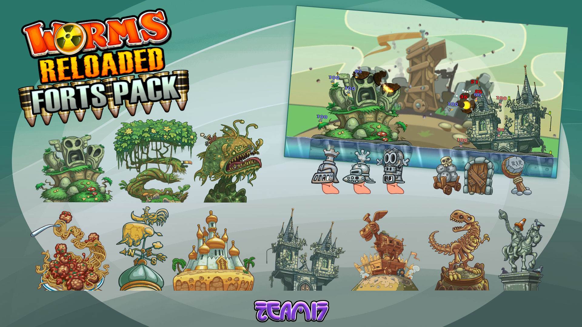 Worms Reloaded - Forts Pack DLC PC Steam CD Key