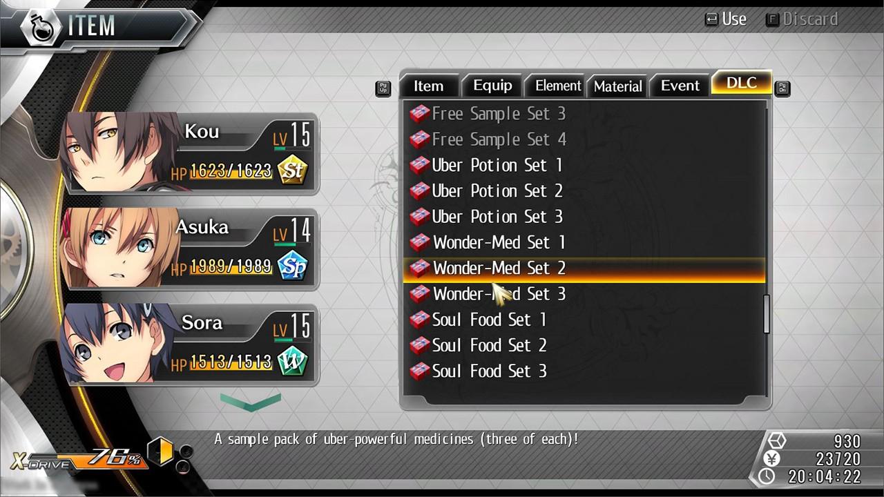 Tokyo Xanadu eX+ - Item Bundle DLC Steam CD Key