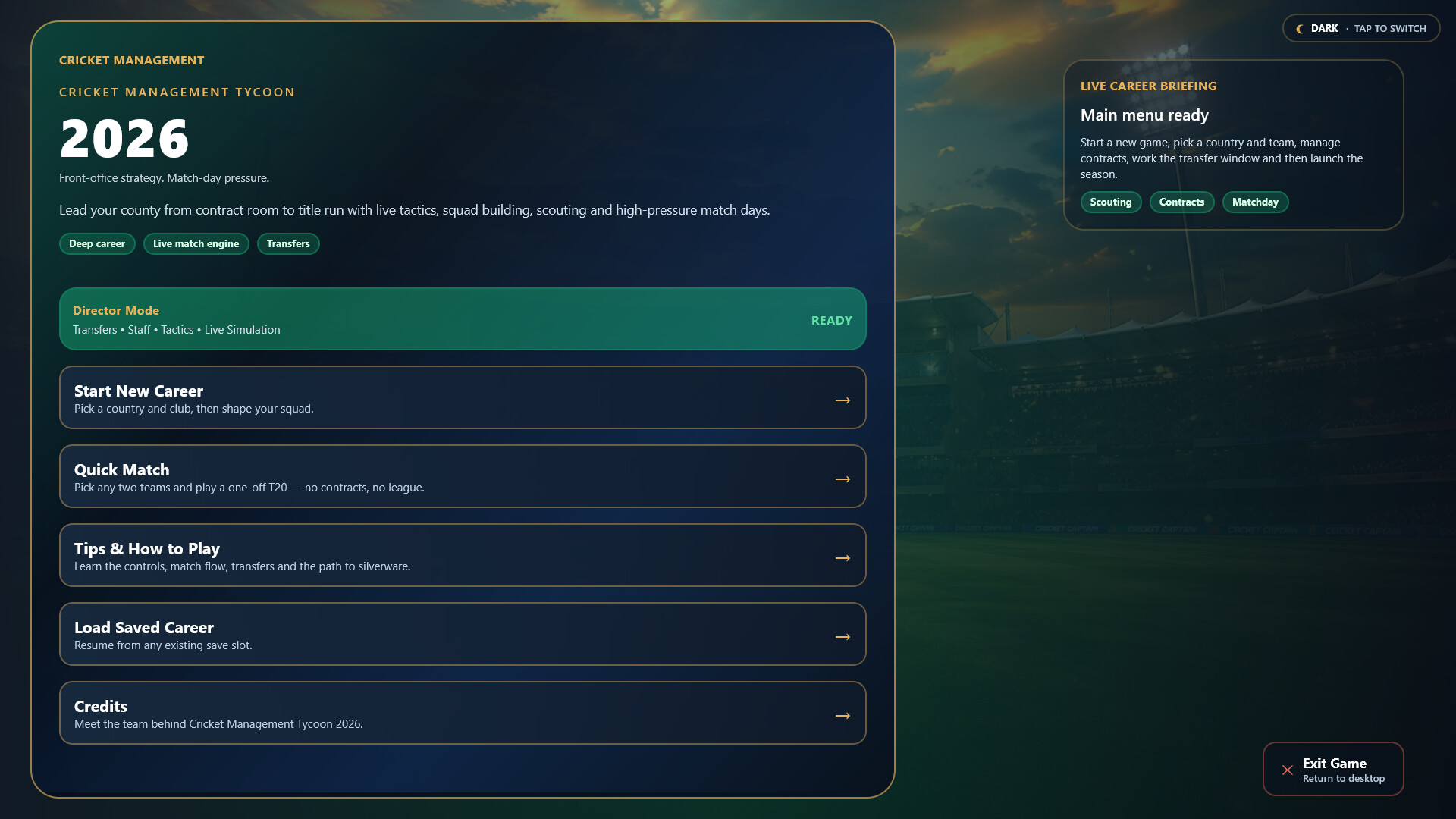 Cricket Management Tycoon PC Steam CD Key