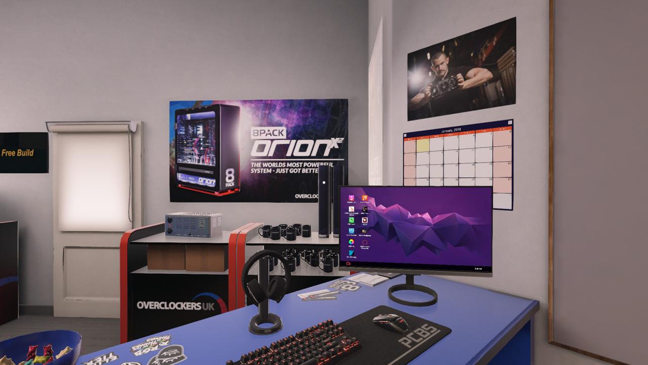 PC Building Simulator - Overclockers UK Workshop DLC EU Steam Klucz cyfrowy