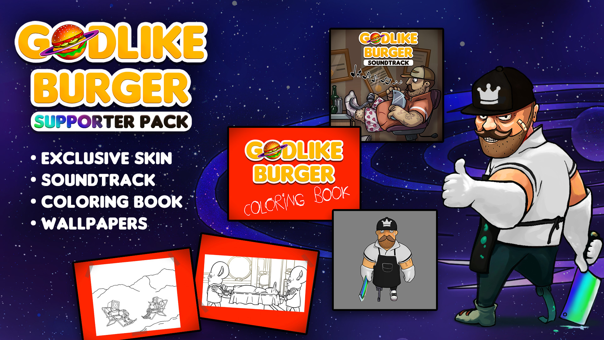 Godlike Burger - Supporter Pack DLC Steam CD Key