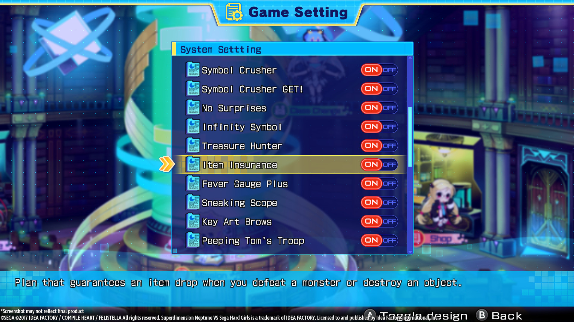 Superdimension Neptune VS Sega Hard Girls - Item Insurance DLC Steam CD Key