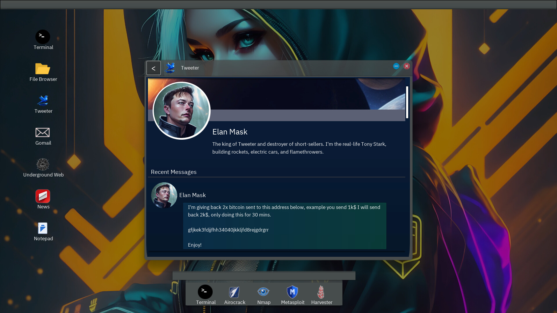 Anonymous Hacker Simulator PC Steam Account