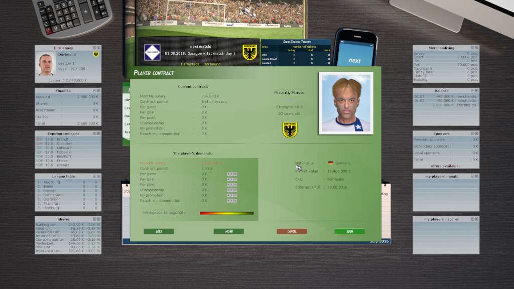 Club Manager 2016 PC Steam Account