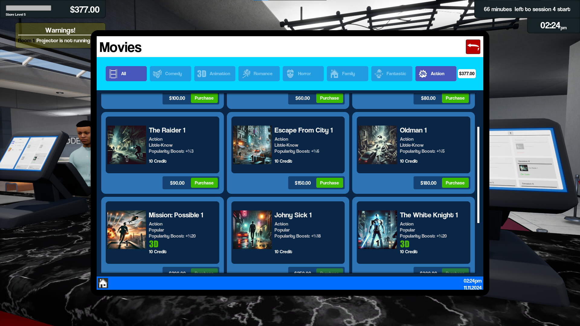 Cinemaster Cinema Simulator PC Steam Klucz cyfrowy
