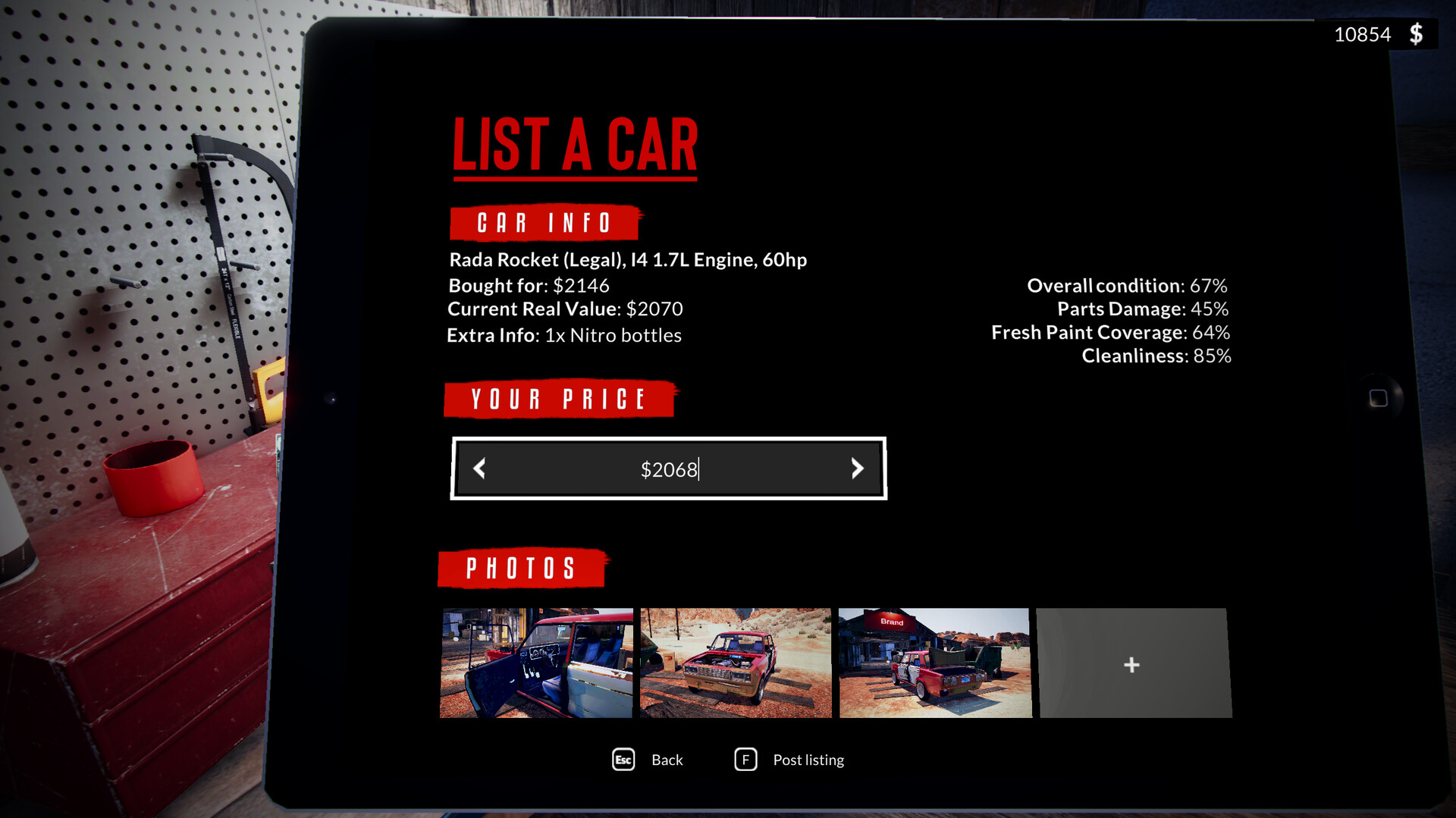 Used Cars Simulator PC Steam CD Key