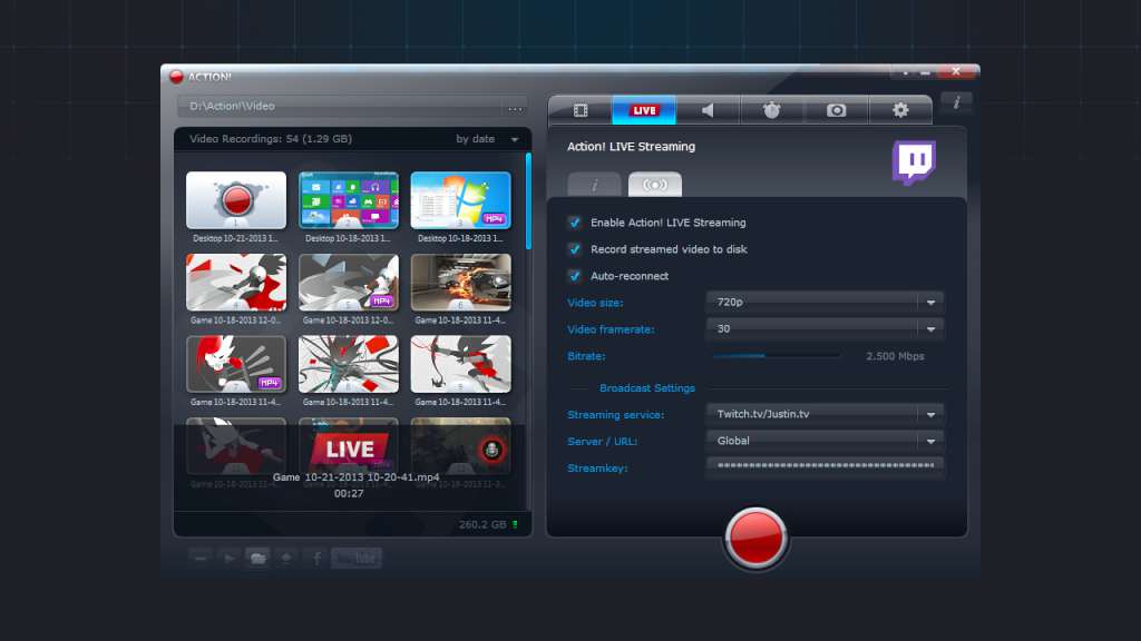 Action! - Gameplay Recording and Streaming PC Steam Account