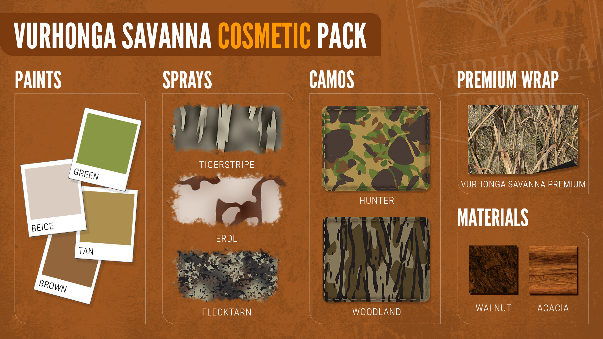 theHunter: Call of the Wild - Vurhonga Savanna Cosmetic Pack DLC PC Steam CD Key (valid until March, 2027)