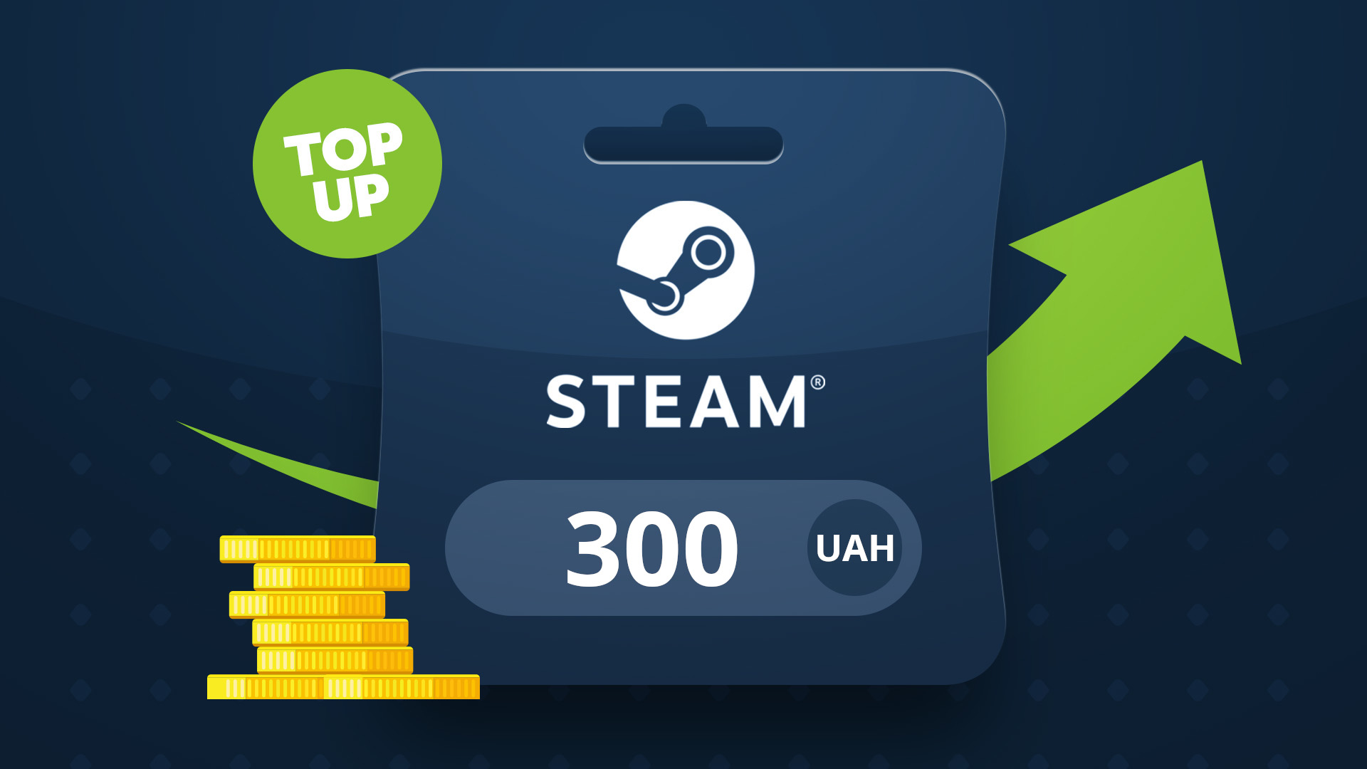Steam UAH 300 Top Up UA