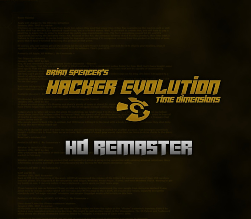 Hacker Evolution: 2019 HD Remaster PC Steam CD Key