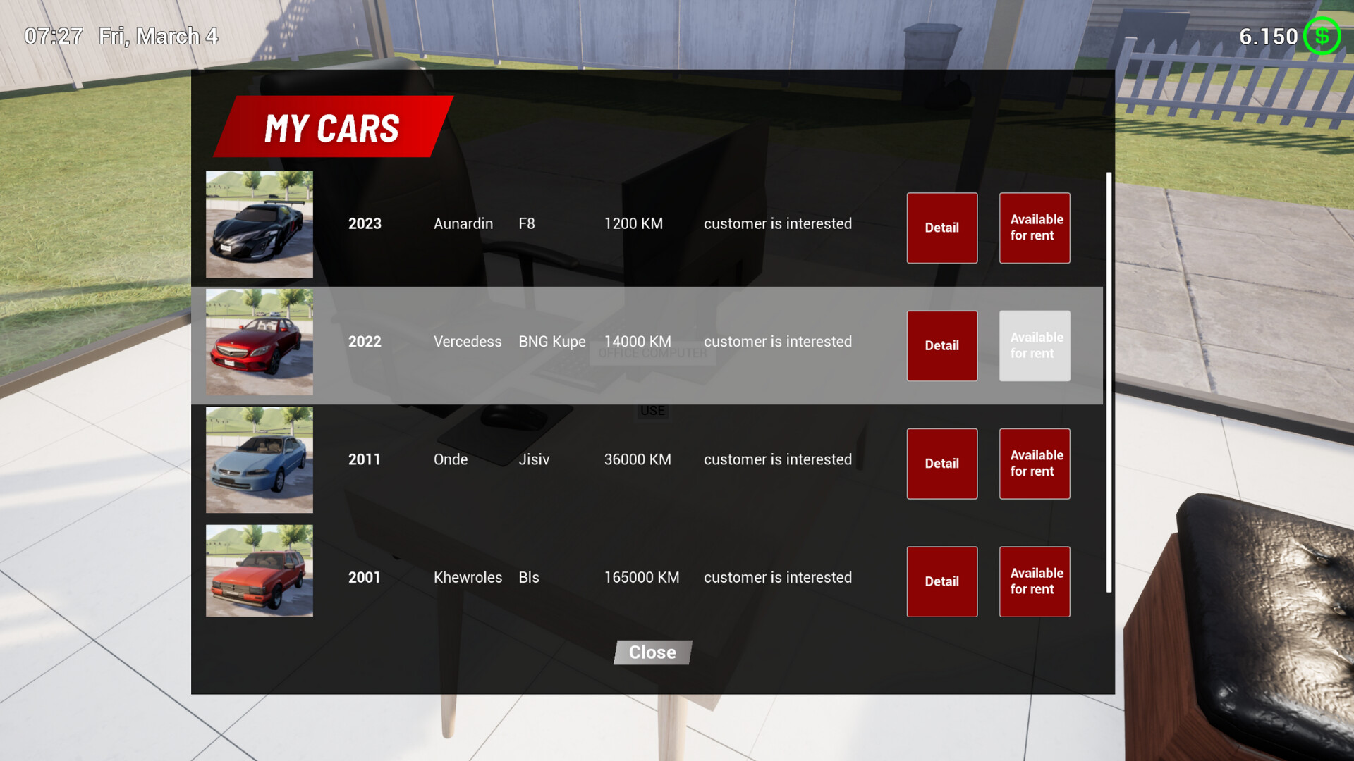 Rent A Car Simulator 24 PC Steam CD Key