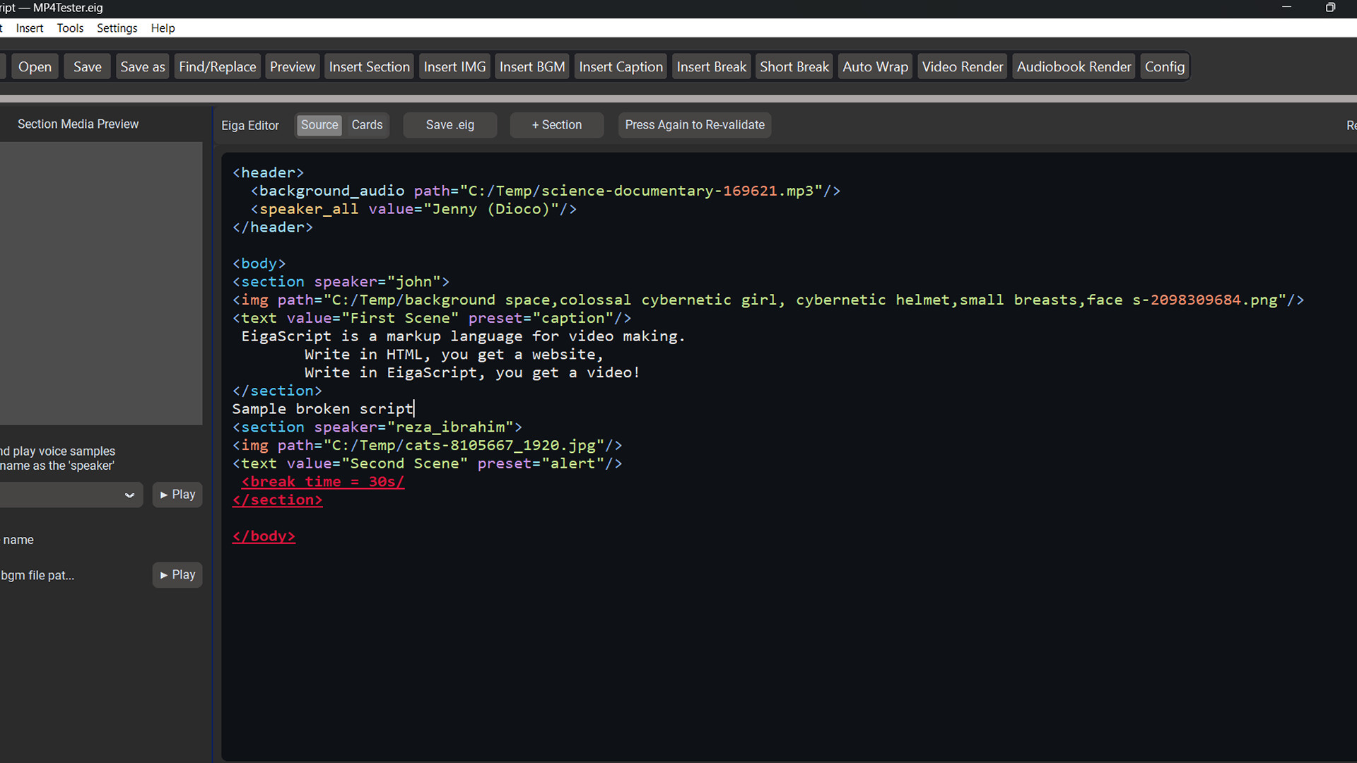 EigaScript: Script-Based Video/Audiobook Maker PC Steam CD Key