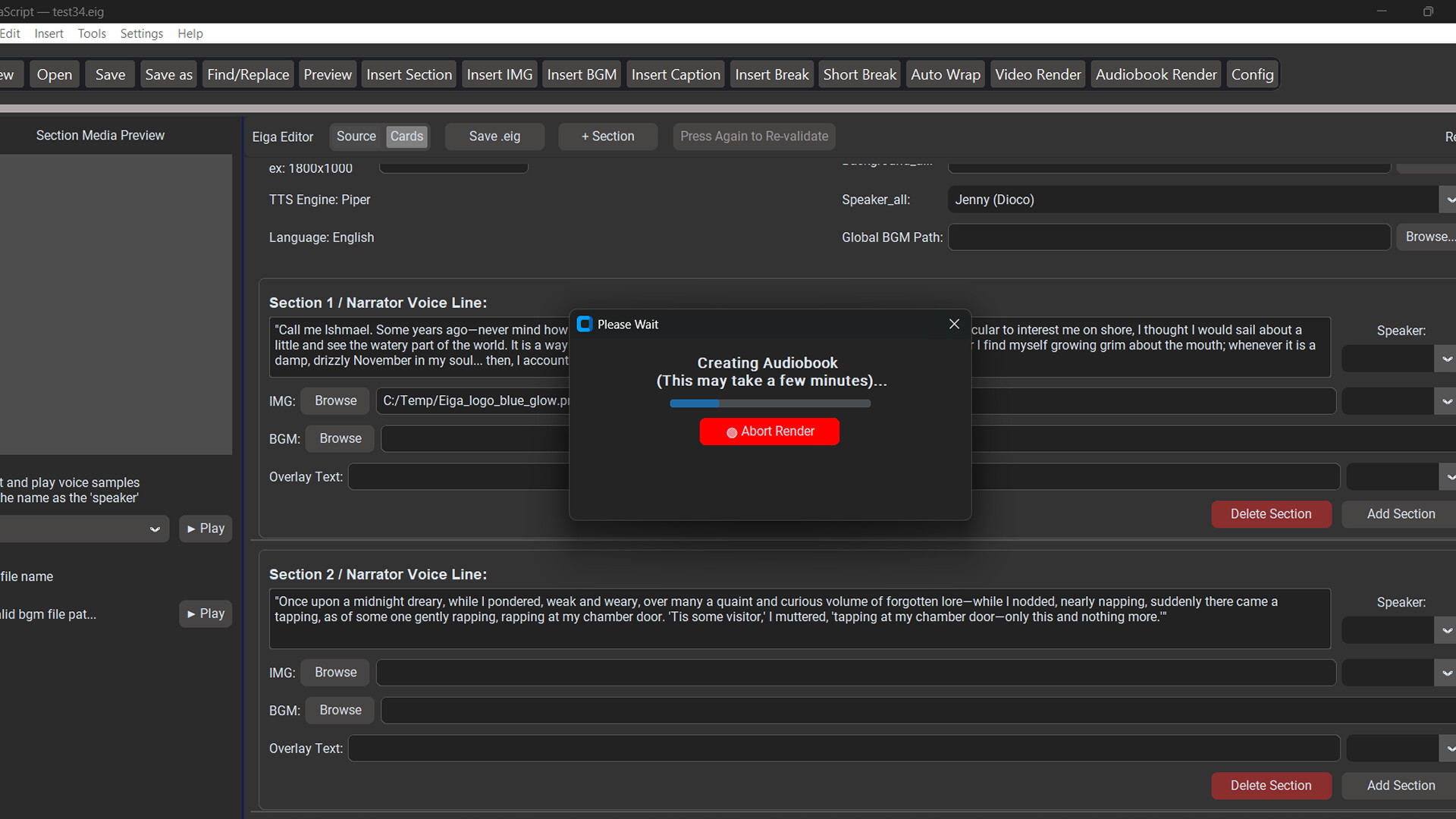 EigaScript: Script-Based Video/Audiobook Maker PC Steam CD Key