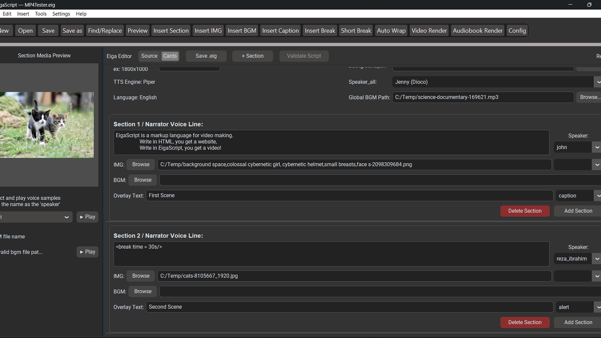 EigaScript: Script-Based Video/Audiobook Maker PC Steam CD Key