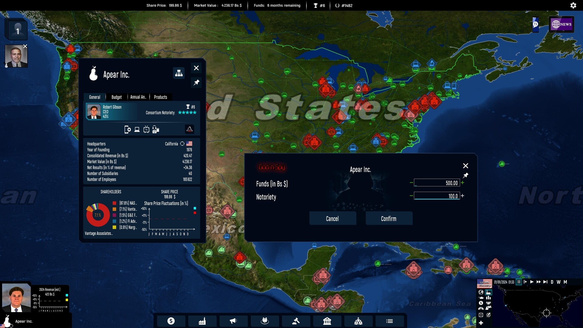 Geo-Political Simulator - God'n Spy 2026 Edition Add-on DLC PC Steam CD Key
